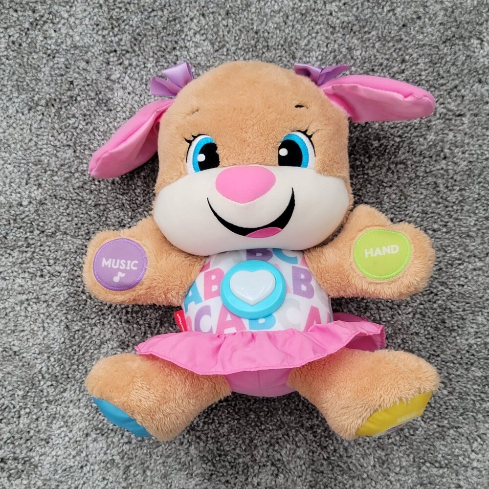 Fisher-Price Laugh & Learn Singing Talking Girl Dog Plush Stuffed Animal Girl